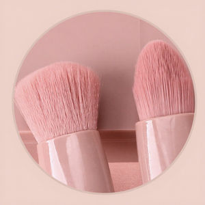 Juego de 5 <span class=keywords><strong>Brochas</strong></span> de <span class=keywords><strong>Maquillaje</strong></span> Profesionales Planas y Portátiles para Viaje, con Logotipo Personalizado, 5 <span class=keywords><strong>Brochas</strong></span> de <span class=keywords><strong>Maquillaje</strong></span> Mini para Viaje, con Espejo en Caja - Product Image 4