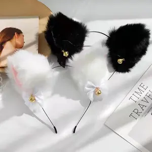 Accessoires de cosplay bandeau d'oreille d'animal mignon bandeau d'oreilles en peluche bandeau d'arcs d'animal avec des cloches nouvel arrivage