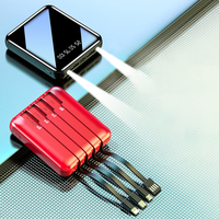 Mini Power Bank 20000mAh Batterie Li-Polymère avec Charge Rapide et Affichage LED Prise Universelle Chargeur Portable avec Câble