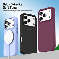 Coque de téléphone officielle antichoc en silicone liquide magnétique microfibre, protection intégrale pour iPhone 17 18 Pro Max, accessoires mobiles