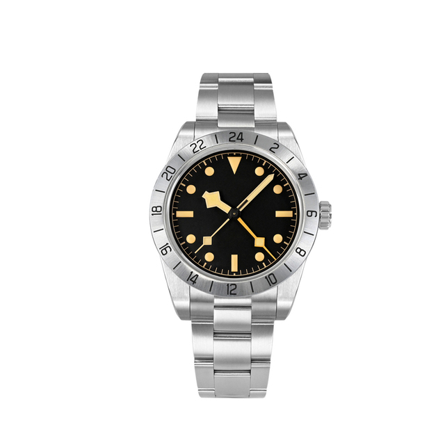 New NH34 39mm GMT Color Dial Luxury Men's Watch for Men Business Automatic Mechanical Stainless Steel Sapphire Date BGW9