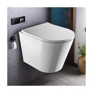 Inodoro montado en la pared sin montura Europa forma redonda inodoro <span class=keywords><strong>flotante</strong></span> Wc Suspendu completo inodoro suspendido colgado en la pared - Product Image 1