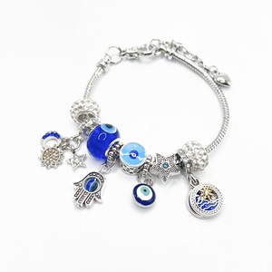 Pulsera DIY de Cuentas de Vidrio con Ojo de la Suerte y Estrella, Hilo de Dijes de Diamantes de Imitación, Joyería Personalizada de Moda para Mujer - Product Image 3