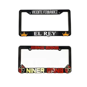 American Standard Personalized Embossed Stainless Steel Car License Plate Frame Customizable License Plate Frame