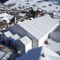 Carpa de Aluminio Tipo A de 35m X 70m para Eventos Invernales, Resistente a la Nieve, para Exposiciones al Aire Libre, con Capacidad para 1400 Personas