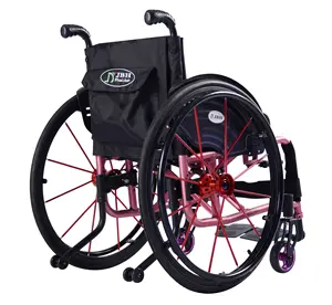 JBH kursi roda olahraga aluminium lipat, untuk kursi roda perawatan kesehatan Ultra ringan 12kg paduan aluminium 1 Set 120 KG S002