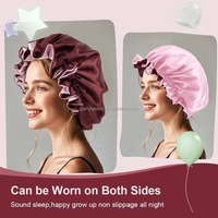Bonnet de nuit en satin de soie double couche 50 couleurs pour femme, grand, réversible, pour la nuit, le sommeil, l'extérieur, décontracté, quotidien, personnalisé