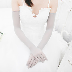 YILIMI Gants longs en tulle transparent et extensible pour <span class=keywords><strong>femme</strong></span>, parfaits pour l'été, les mariages, les occasions spéciales et le quotidien - Product Image 4