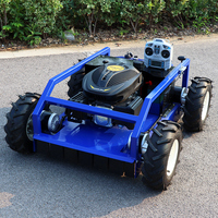 Tondeuse à gazon télécommandée à roues déplacement rapide adaptée au robot de tonte de tracteur de pelouse à terrain plat