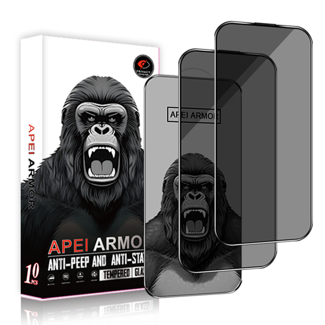 Explosive New Products APEI ARMOP 9H ESD Unbreakable Tempered Glass spy Phone Screen for iphone Series Privacy Screen Protector