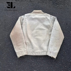 Giacca da Lavoro LARSUR Personalizzata con Applicazioni Ricamate, in Tela Pesante Lavata, Stile Detroit per Carpentieri e Operai - Product Image 5