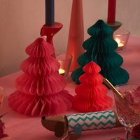 Prix d'usine, décorations de Noël modernes et écologiques en papier nid d'abeille, décorations de fête pour la maison, vitrine