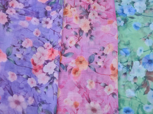 Poliéster Ratti Swiss Japan Voile Custom Digital Print Floral Printing Fabric para Mujeres Sudanesas Toub Somali Dirac