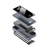 Baterías Externas de Gran Capacidad Más Vendidas, 20000mAh, con Cable Tipo-C, Carga Rápida PD20W, Soporte y Pantalla LED para Phone 17 16Pro