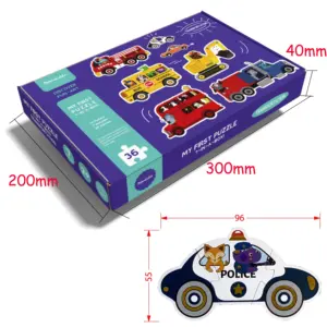 Paper Early Educational Learning Toys Gifts Number Alphabet Vehicle Toy Puzzle