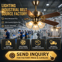 Ventilateur de plafond LED télécommandé avec lumière, 42 pouces, bronze antique, rétro, 5 pales en bois, lampe ventilateur pour salon, chambre, hôtel