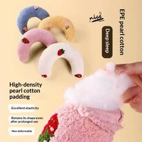 Coussin pour chat et chien en peluche, forme en U, soutien cervical, épaissi, lumineux, pour un sommeil profond