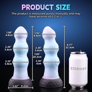 DL-B2021 Multiple Knots Buttplug with Sucker Masturbation <b>Tools</b> for Man Women Silicone Anal Training Sex Toys for Lesbian Gay - Product Image 6