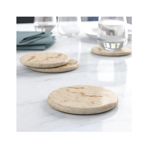 Posavasos de mármol de Color Beige, juego personalizado al mejor precio de fábrica - Product Image 4