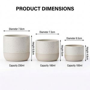 Wholesale Stackable Ceramic Coffee <b>Cup</b> Handless Stoneware Coffee Tea Mug Bulk Wholesale Fast Delivery for Bar Home Giveaways - Product Image 2