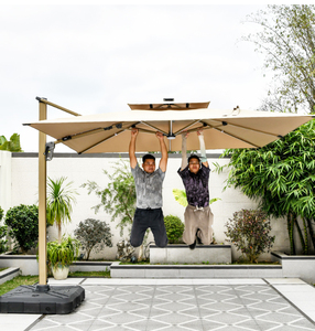 Factory Wholesale Windproof Outdoor Stable Patio Umbrellas & Bases Garden Chair Table Furniture <b>Set</b> Sunshade - Product Image 2