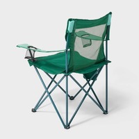 Chaise de camping pliante portable 2026 personnalisée, légère, avec cadre métallique, accoudoirs et siège en tissu, pour extérieur, pêche, jardin et plage