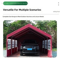 Auvent de stationnement portable haut de gamme pour influenceurs, imprimé sur mesure, avec structure en alliage d'aluminium, imperméable et pare-soleil pour jardin