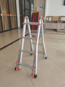 Échelle pliante <span class=keywords><strong>de</strong></span> <span class=keywords><strong>rangement</strong></span> multi-positions antidérapante, échelles <span class=keywords><strong>de</strong></span> sécurité télescopiques en aluminium pour escaliers - Product Image 3