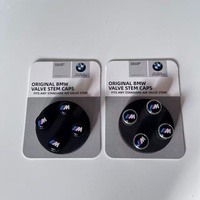 Capuchons de valve de pneu de voiture OEM style M, universels, anti-poussière, pour remplacement de roue, 2 options de logo