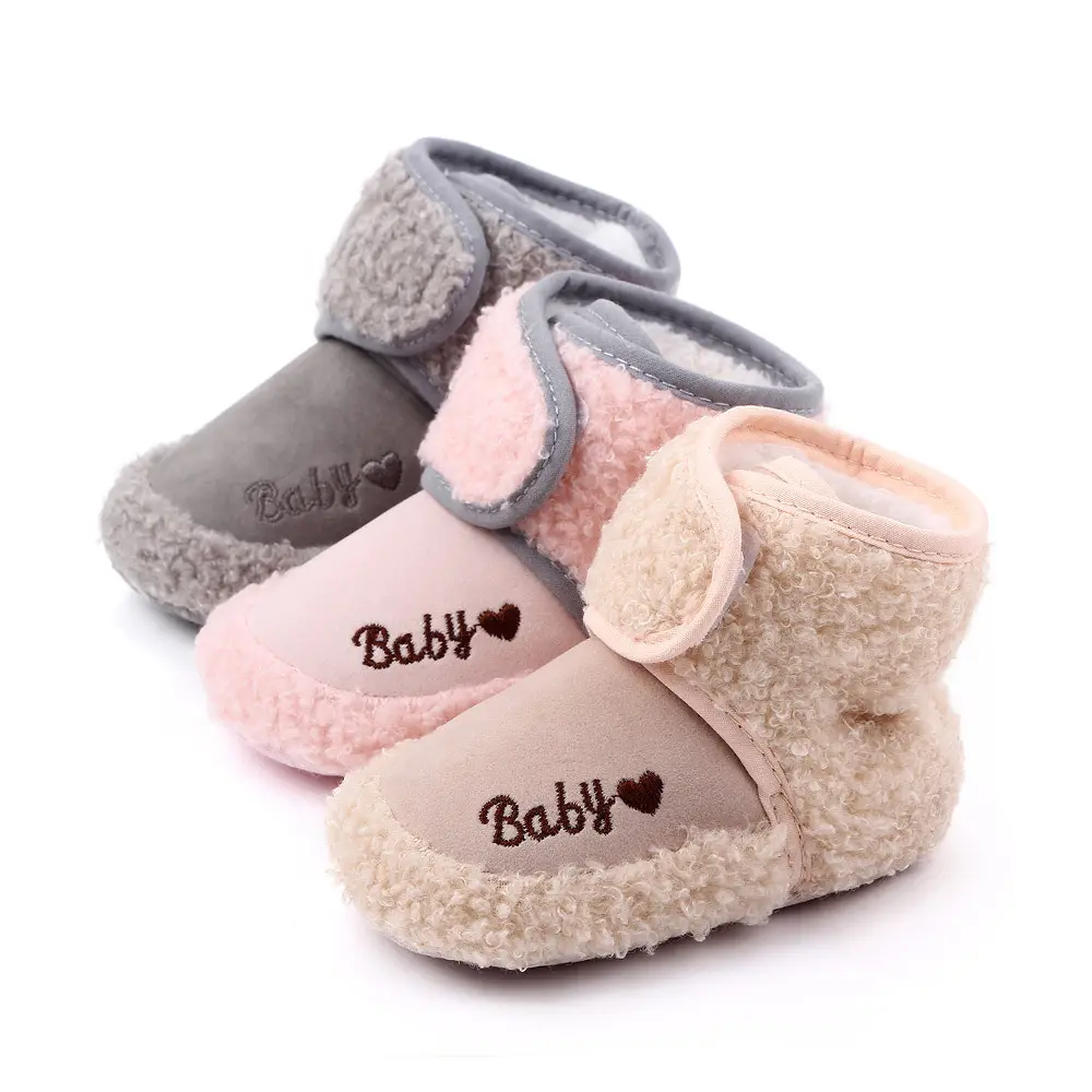 Commercio all'ingrosso di alta qualità a buon mercato di inverno del bambino stivali di cotone del bambino scarpe di cotone peluche del bambino del bambino scarpe