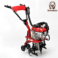Motoculteur portatif BraveBear 2,5 kW 4 temps 149 cm³ Largeur de travail 38 cm Profondeur de travail 10-25 cm 3600 tr/min 1,5 L