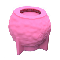 Facile à utiliser 3D Simple grain délicat squelette surface bol forme Silicone béton et résine Pot de fleur moule