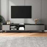 Meuble TV et Table Basse en Bois Durable, Style Minimaliste Moderne, Luxe Léger, Écologique, Gain de Place, Montage Facile pour