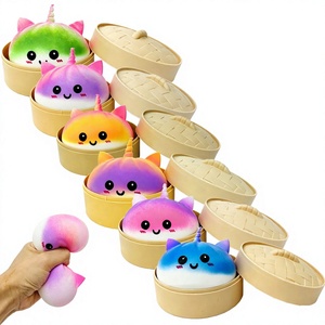 <span class=keywords><strong>Jouet</strong></span> Squishy <span class=keywords><strong>Chat</strong></span> Licorne en forme de chignon, rempli de farine, à remontée lente, doux, type Mochi, sensoriel, anti-stress, à presser, en vrac, entrepôt USA - Product Image 2