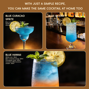 <span class=keywords><strong>Sirop</strong></span> de <span class=keywords><strong>cocktail</strong></span> Blue Curacao sans alcool Vilen, bouteilles de 685 ml, utilisation professionnelle pour les barman, certifié ISO, achat en gros disponible - Product Image 5