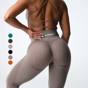  Seamless Leggings For Women High Waist Tummy Control Butt  Lift Yoga Pants Workout Gym Smile Contour Tights Dark Grey XL