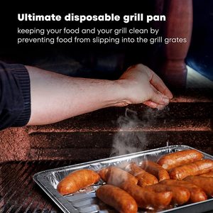 Fours grille-pain Offre Spéciale résistant à l'huile cuisson en plein air casserole à goutte gril <span class=keywords><strong>plat</strong></span> <span class=keywords><strong>jetable</strong></span> en aluminium pour barbecue revêtement de gril avec trou - Product Image 4