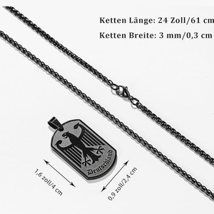 Kalung Liontin Anjing Baja Anti Karat dengan Lambang Elang Jerman Baru, Perhiasan Hadiah Fashion Pria yang Dapat Dipersonalisasi - Product Image 5