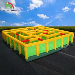 Laberinto inflable al aire libre para adultos y niños, juegos divertidos, laberinto gigante para obstáculos
