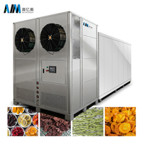 RVS warmtepomp voedseldroger oven voor groenten en fruit, twee deuren, 4 karren, industriële kast, dienbladdroger