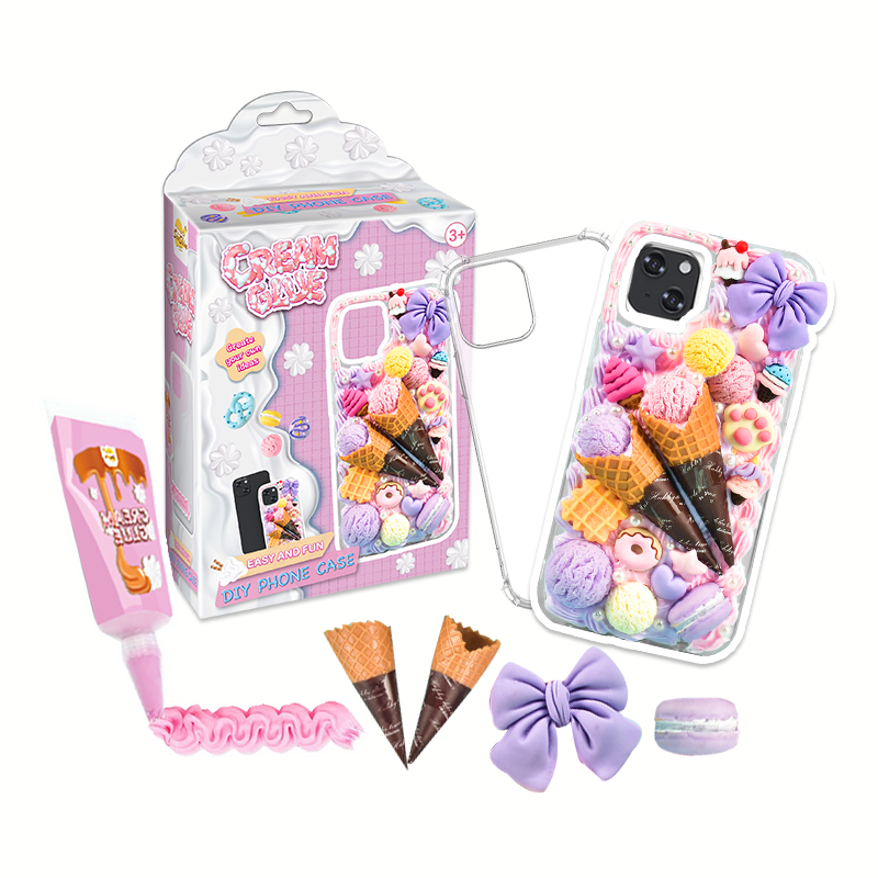Принимаются заказы, Розовый красочный глиняный клей, слизь, взбитый крем, набор для украшения «сделай сам» чехла для телефона