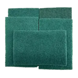 Kitchen Scourer Cleaning Scrubber Polyester Green Sponges Kitchen Scouring Pads