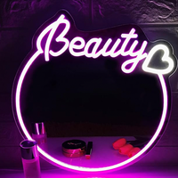 Enseigne au néon personnalisée de haute qualité IP65 acrylique chat miroir corps LED personnalisé Anime salle de bain décoratif vanité néon miroir mur