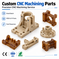 Pièces usinées CNC en petite série, support de rupture thermique PEEK PI pour jauge de vide, pour équipement de mesure semi-conducteur