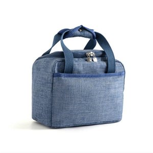 Sac à déjeuner isotherme portable en tissu Oxford réutilisable et lavable, sac à bento imperméable pour l'école et les pique-niques, vente en gros - Product Image 2