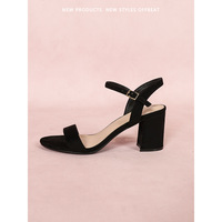 Sandales romaines minimalistes grande taille pour femme, nouvelle collection été 2026, semelle extérieure en caoutchouc respirante, talon épais et haut