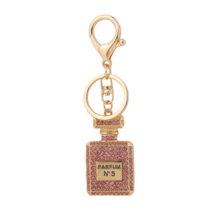 Strass Lucidi N ° 5 Portachiavi con Bottiglia di Profumo, Lussuoso Portachiavi con Diamanti per Borsa - Product Image 6