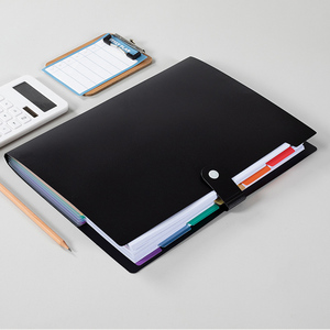 A4 nhựa <span class=keywords><strong>7</strong></span> <span class=keywords><strong>Pocket</strong></span> mở rộng thư mục tập tin bên trong cầu vồng màu PP chất liệu mở rộng tài liệu tổ chức nhãn nút đóng cửa - Product Image 6