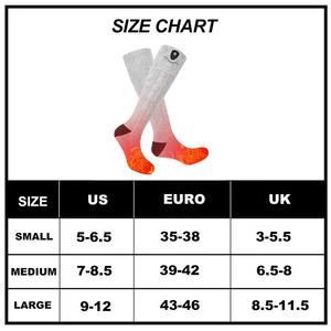 Chaussettes chauffantes personnalisées en coton chaud pour l'hiver et le sport en plein air Chaussettes chauffantes électriques USB pour hommes et femmes avec batterie - Product Image 3