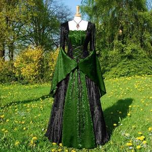 Robe de cour vintage Cosplay Reine du <span class=keywords><strong>Moyen</strong></span> Âge Halloween Robe de fête de carnaval pour adultes Robe de luxe rétro - Product Image 3